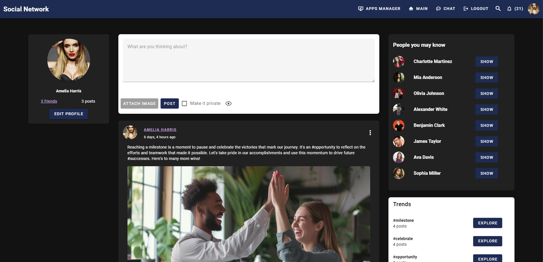 Social Network DRF