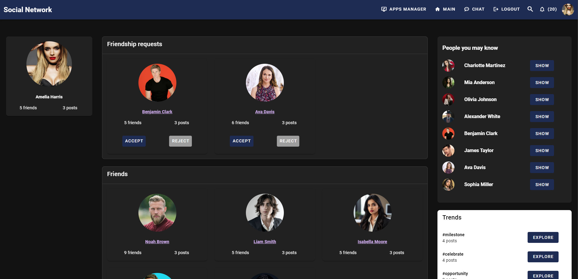 Social Network DRF
