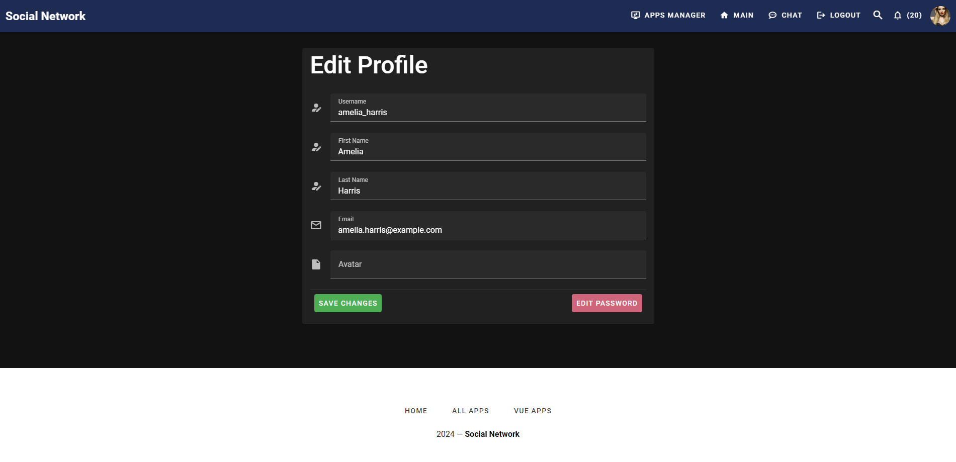 Social Network DRF